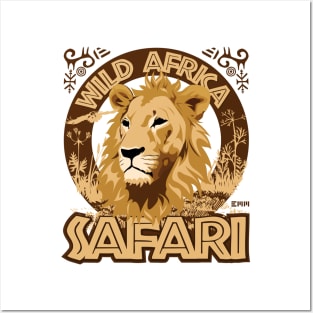 Wild Africa Safari, African lion, Posters and Art